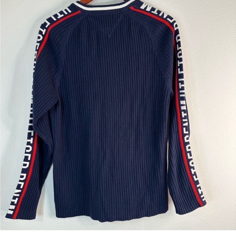 Tommy Hilfiger Mens Denim Ribbed
Knit Crewneck Sweater Size L Navy Blue - Picture 2 of 7